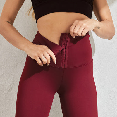 Women's Thigh-High Waistband Tummy Control Butt Lift Elastic Tight Leggings