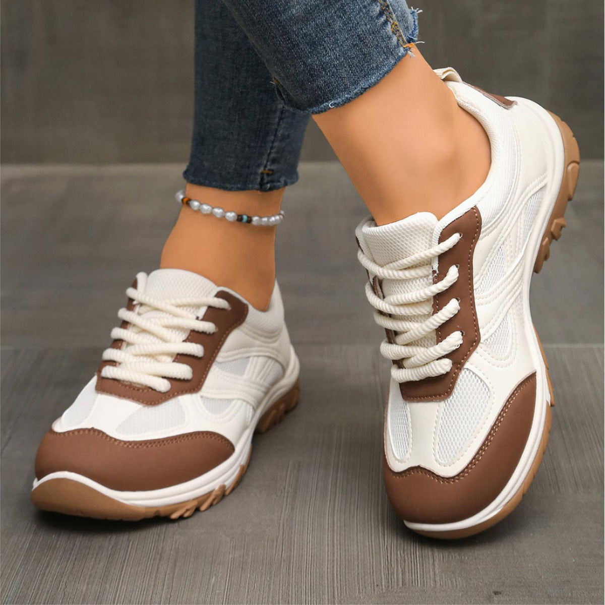 Cross-border Breathable Autumn and Spring Large Size Outdoor Couple Hiking Shoes Trendy Fashion Casual Travel Sports Shoes