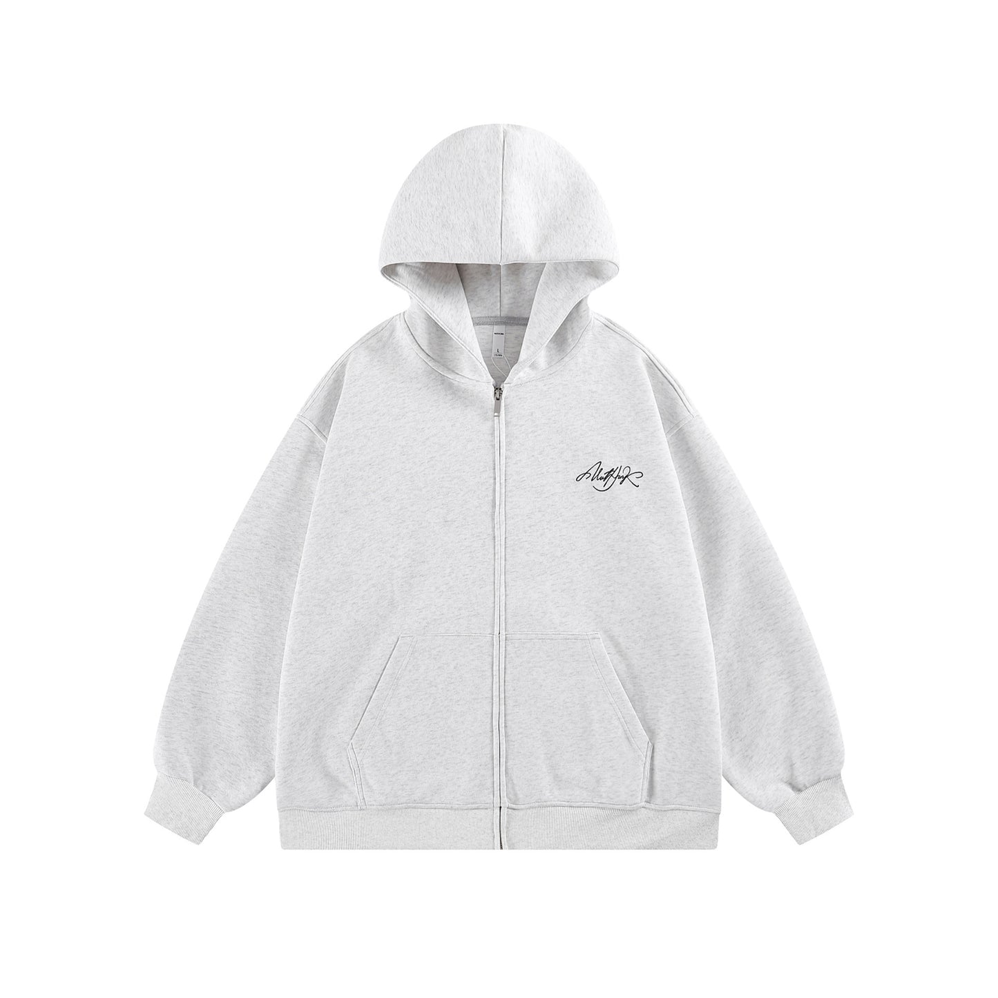 Retro Simple Casual Loose Hooded Sweatshirt Cardigan