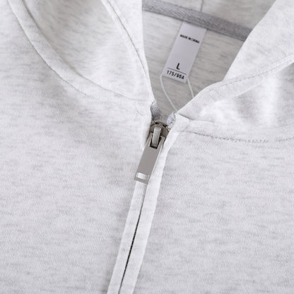 Retro Simple Casual Loose Hooded Sweatshirt Cardigan