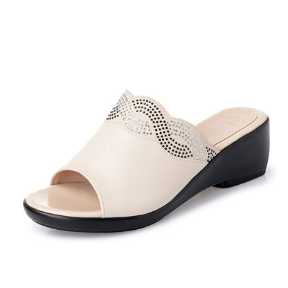Women's Sandals High Heel Waterproof Platform Thick Sole Casual Shoes Plus Size 43