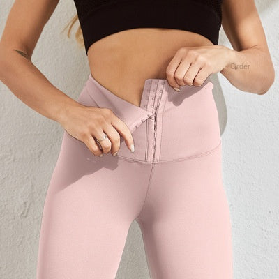 Women's Thigh-High Waistband Tummy Control Butt Lift Elastic Tight Leggings