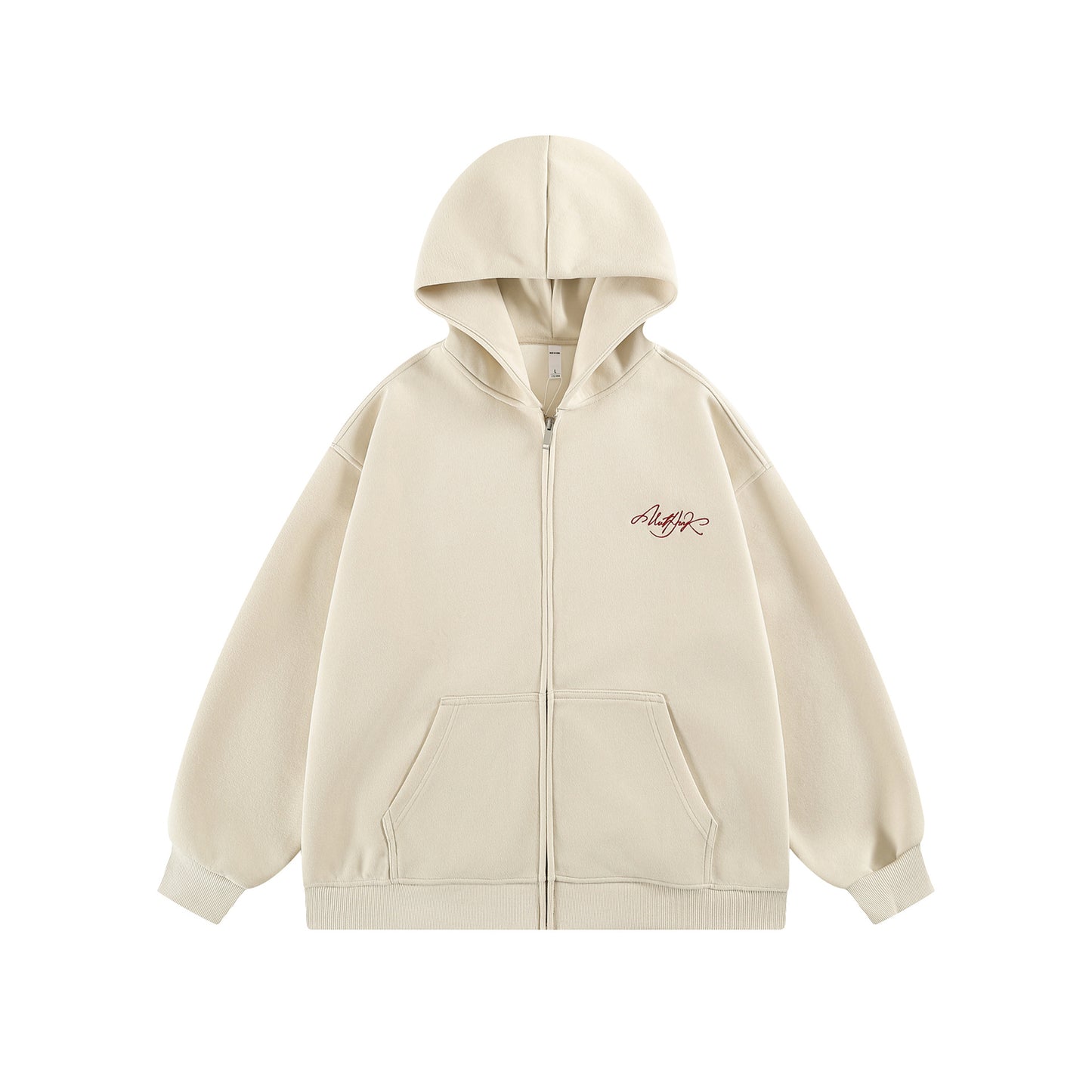 Retro Simple Casual Loose Hooded Sweatshirt Cardigan