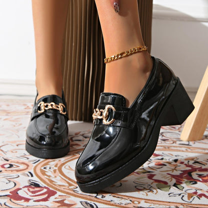Womens Fashionable Bowtie Plus-Size High-Heel Pumps