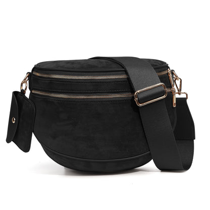 Womens Suede Fashion Crossbody Bag