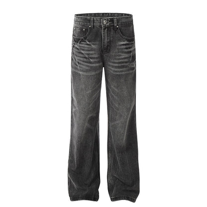 Ice blue lightning burst denim jeans