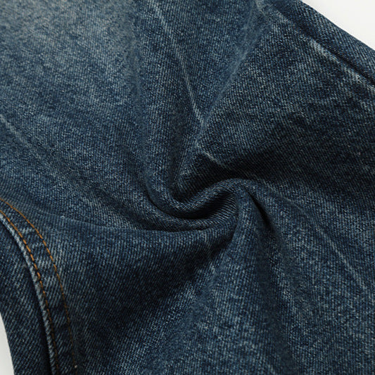 Ice blue lightning burst denim jeans