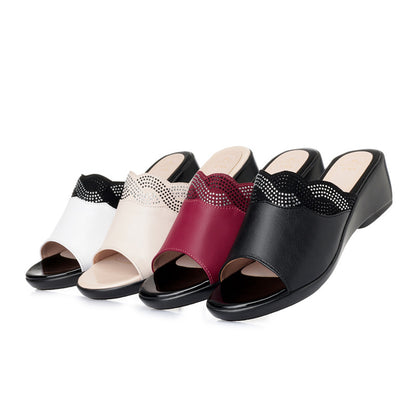 Women's Sandals High Heel Waterproof Platform Thick Sole Casual Shoes Plus Size 43