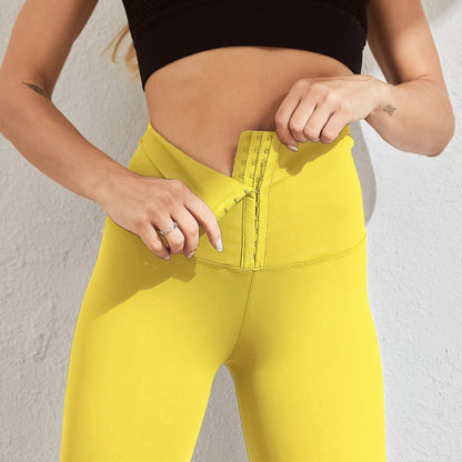 Women's Thigh-High Waistband Tummy Control Butt Lift Elastic Tight Leggings