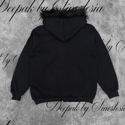 Short Gothic Punk Top With A Print